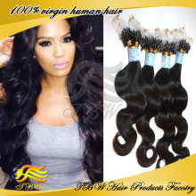 7A Grade 100% Unprocessed Mongolian Human Hair Micro Loop Hair Extension